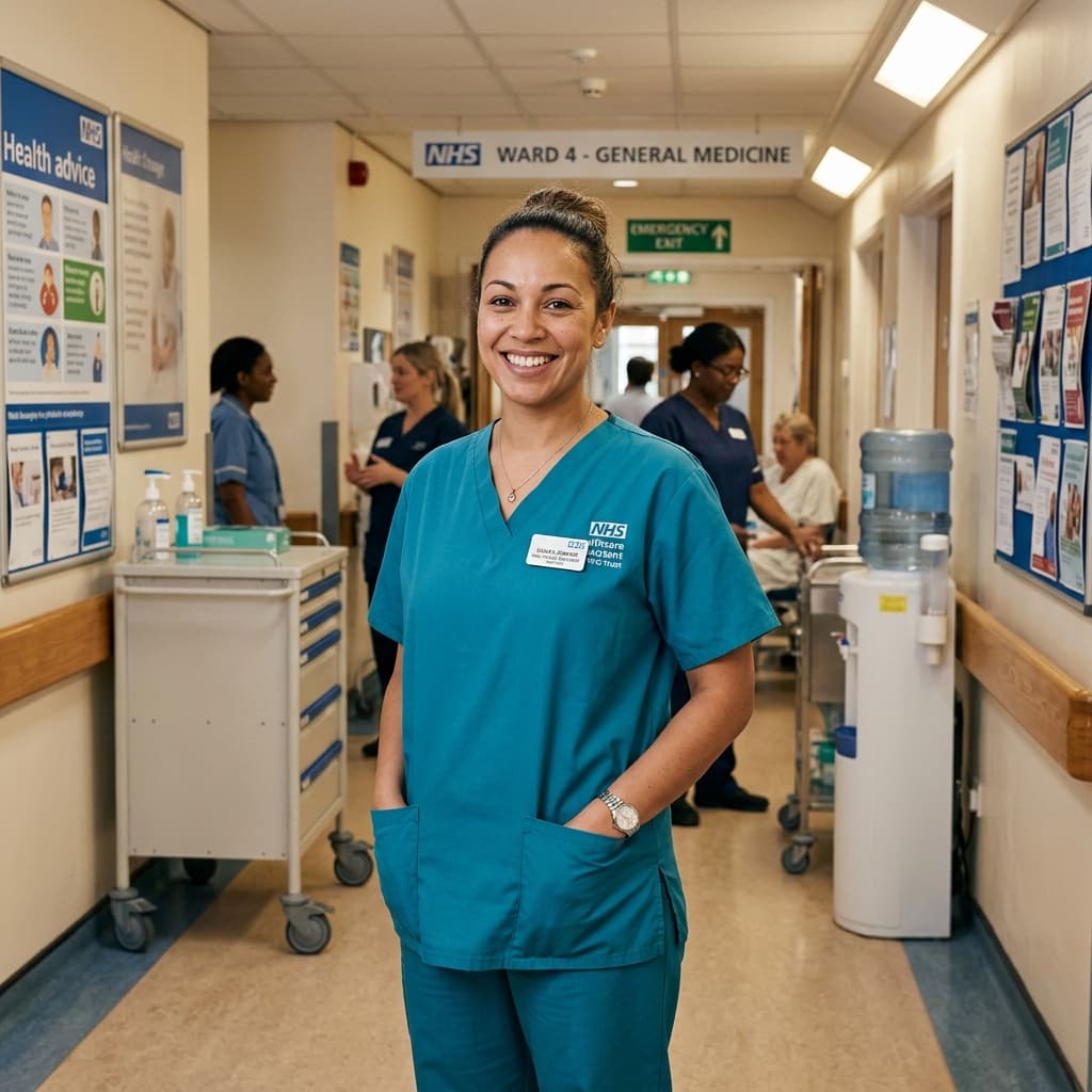 Healthcare assistant at work